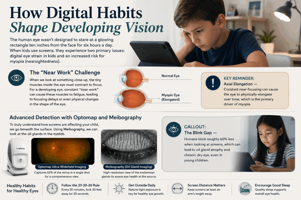 How Screen Time Affects Developing Eyes in Children and Teens