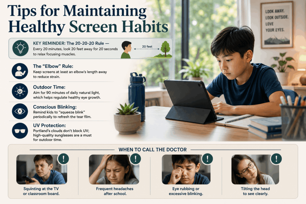 How Screen Time Affects Developing Eyes in Children and Teens